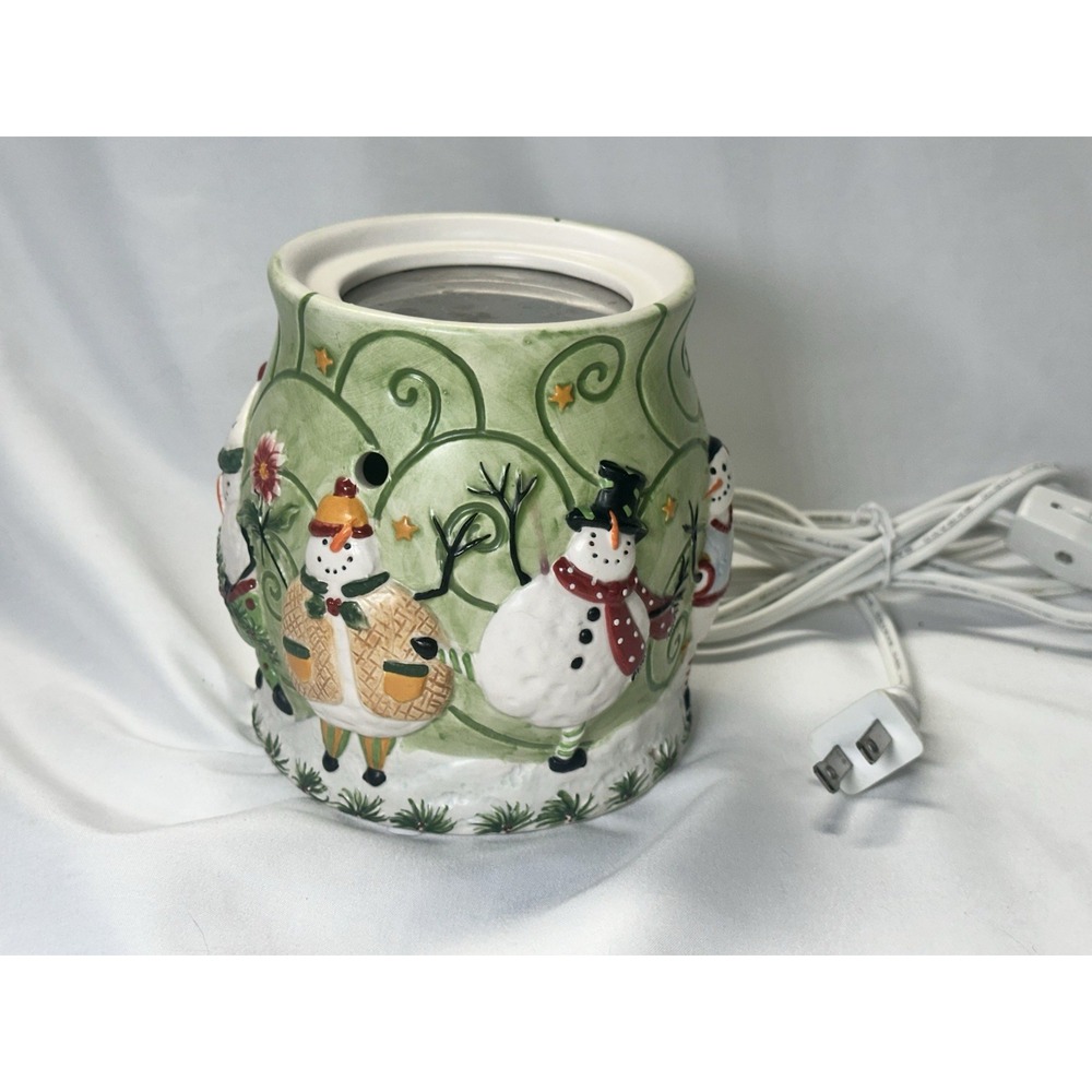 YANKEE CANDLE - SILLY SNOWMEN 5" TART WARMER BASE ONLY - CHRISTMAS DECOR
